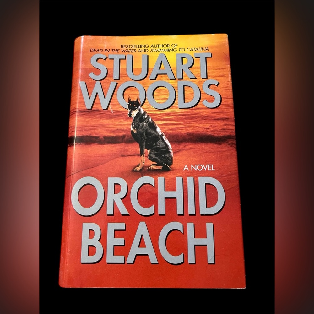 'Orchid Beach' Novel - Red hardcover Cover by Stuart Woods